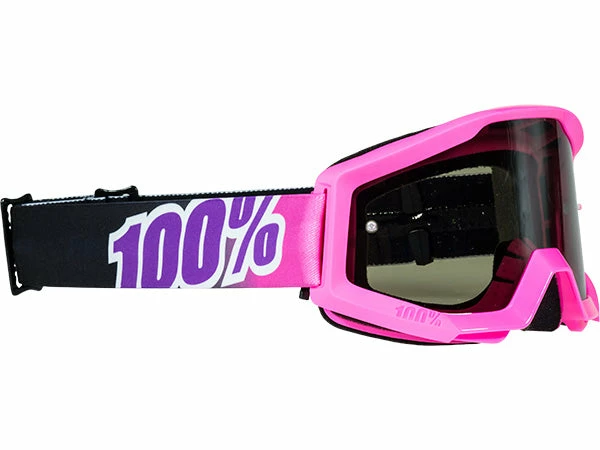 100% Strata Moto Goggles-Bubble Gum-With Mirrored Silver Lens PROTECTIVE GEAR 1 100% Strata Moto Goggles-Bubble Gum-With Mirrored Silver Lens PROTECTIVE GEAR