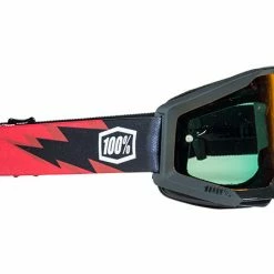 PROTECTIVE GEAR 100% Strata Moto Goggles-Slash-With Mirrored Red Lens