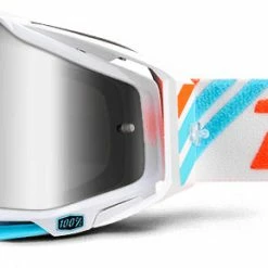 100% Racecraft Goggles-Calculus Ice-Mirror Silver Lens PROTECTIVE GEAR