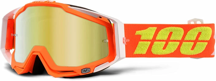 PROTECTIVE GEAR 100% Racecraft Goggles-Razmataz-Mirror Gold Lens 1 PROTECTIVE GEAR 100% Racecraft Goggles-Razmataz-Mirror Gold Lens