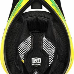 100% Status BMX Race Helmet-DDay Yellow PROTECTIVE GEAR