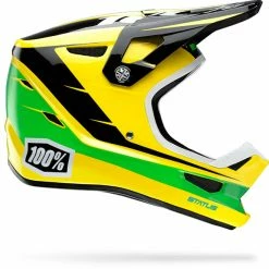 100% Status BMX Race Helmet-DDay Yellow PROTECTIVE GEAR