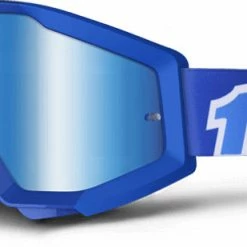 PROTECTIVE GEAR 100% Strata Goggles-Blue Lagoon-Mirror Blue Lens