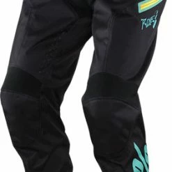 100% R-Core Downhill Pants-Supra Black/Cyan RACE WEAR