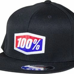 100% Icon Flexfit Hat-Black APPAREL
