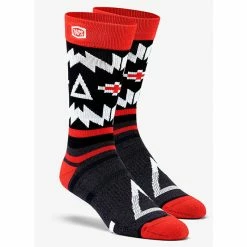 100% Athletic Socks-Jeronimo-Black/Red SHOES