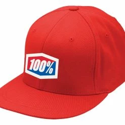 100% Essential J-Fit Flex Fit Hat-Red