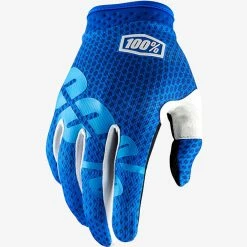 100% ITrack Glove-Blue RACE WEAR