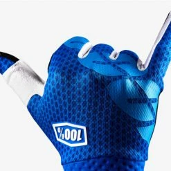 100% ITrack Glove-Blue RACE WEAR