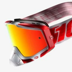 100% Racecraft Goggles-Bilal-Mirror Red Lens PROTECTIVE GEAR
