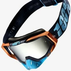 100% Racecraft Goggles-Ergono-Mirror Silver Lens PROTECTIVE GEAR