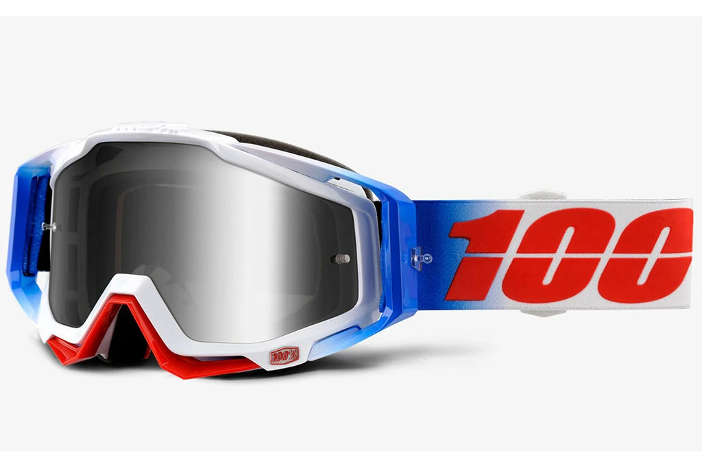 PROTECTIVE GEAR 100% Racecraft Goggles-Fourth-Mirror Silver Lens 1 PROTECTIVE GEAR 100% Racecraft Goggles-Fourth-Mirror Silver Lens