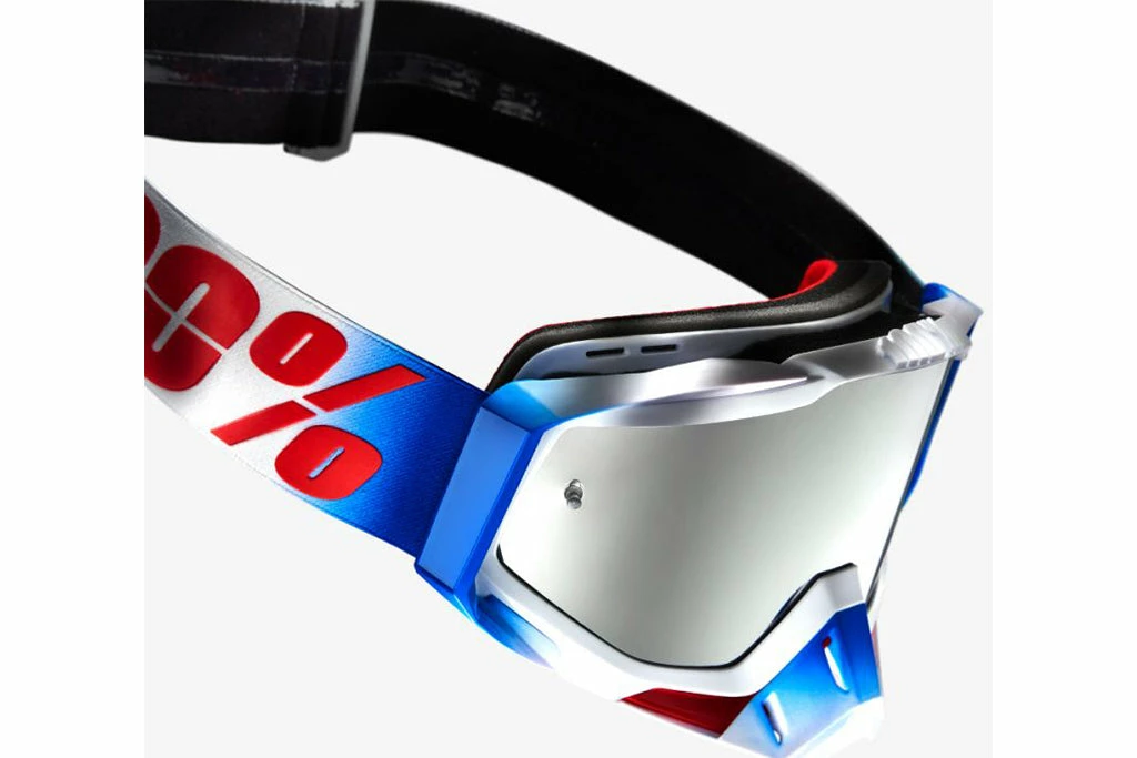 PROTECTIVE GEAR 100% Racecraft Goggles-Fourth-Mirror Silver Lens 2 PROTECTIVE GEAR 100% Racecraft Goggles-Fourth-Mirror Silver Lens