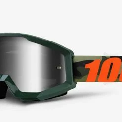 100% Strata Goggles-Huntsitan-Mirror Silver Lens