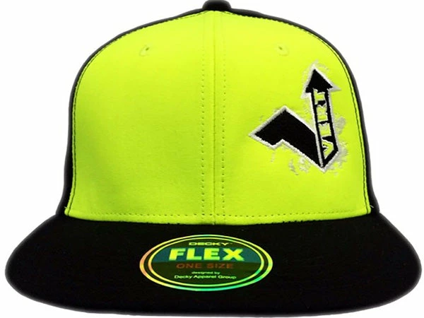 Vert Flatbill Flexfit Hat-Black/Neon Yellow-OSFA APPAREL 1 Vert Flatbill Flexfit Hat-Black/Neon Yellow-OSFA APPAREL