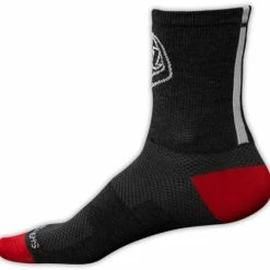 SHOES Troy Lee Wool Performance Crew Socks-Black/Red