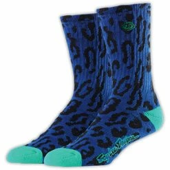 SHOES Troy Lee Crew Socks Cheetah-Blue