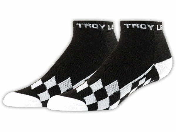 Troy Lee Quarter Crew Socks 3-Pack-Checker-Black 1 Troy Lee Quarter Crew Socks 3-Pack-Checker-Black