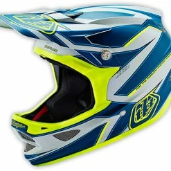 Troy Lee D3 Composite Helmet-Reflex Gray/Yellow PROTECTIVE GEAR
