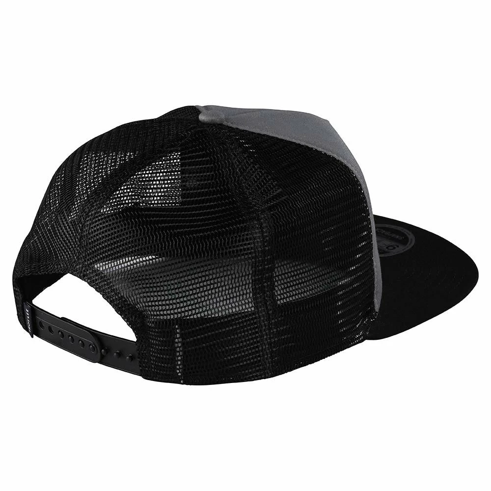 Troy Lee Designs Blockworks Snapback Hat-Graphite/Black 2 Troy Lee Designs Blockworks Snapback Hat-Graphite/Black
