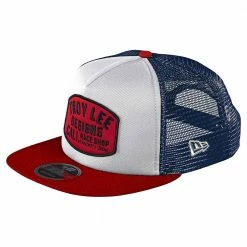 Hats Troy Lee Designs Blockworks Snapback Hat-White/Blue
