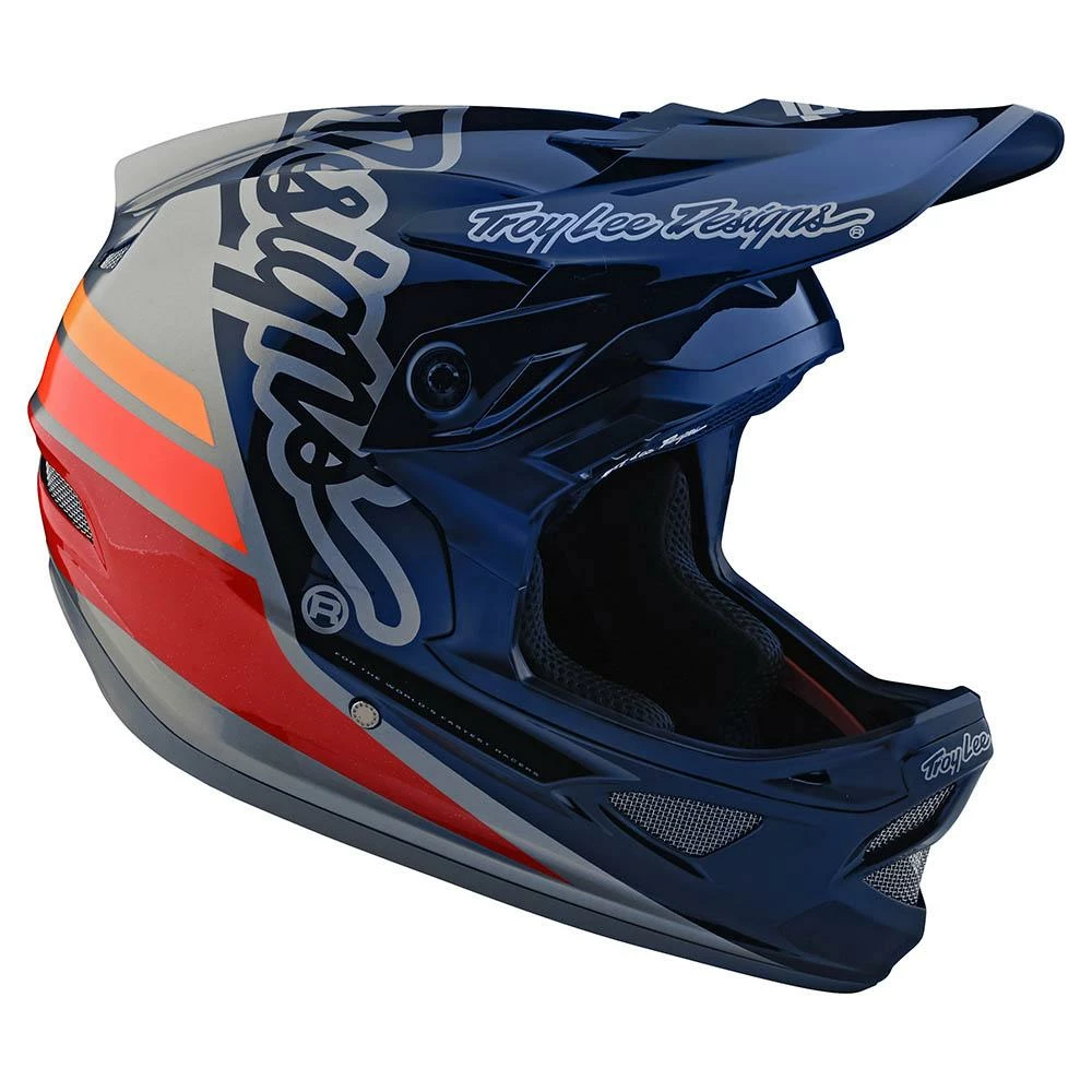 Helmets Troy Lee Designs D3 Fiberlite -Silhouette Navy/Silver 4 Helmets Troy Lee Designs D3 Fiberlite -Silhouette Navy/Silver