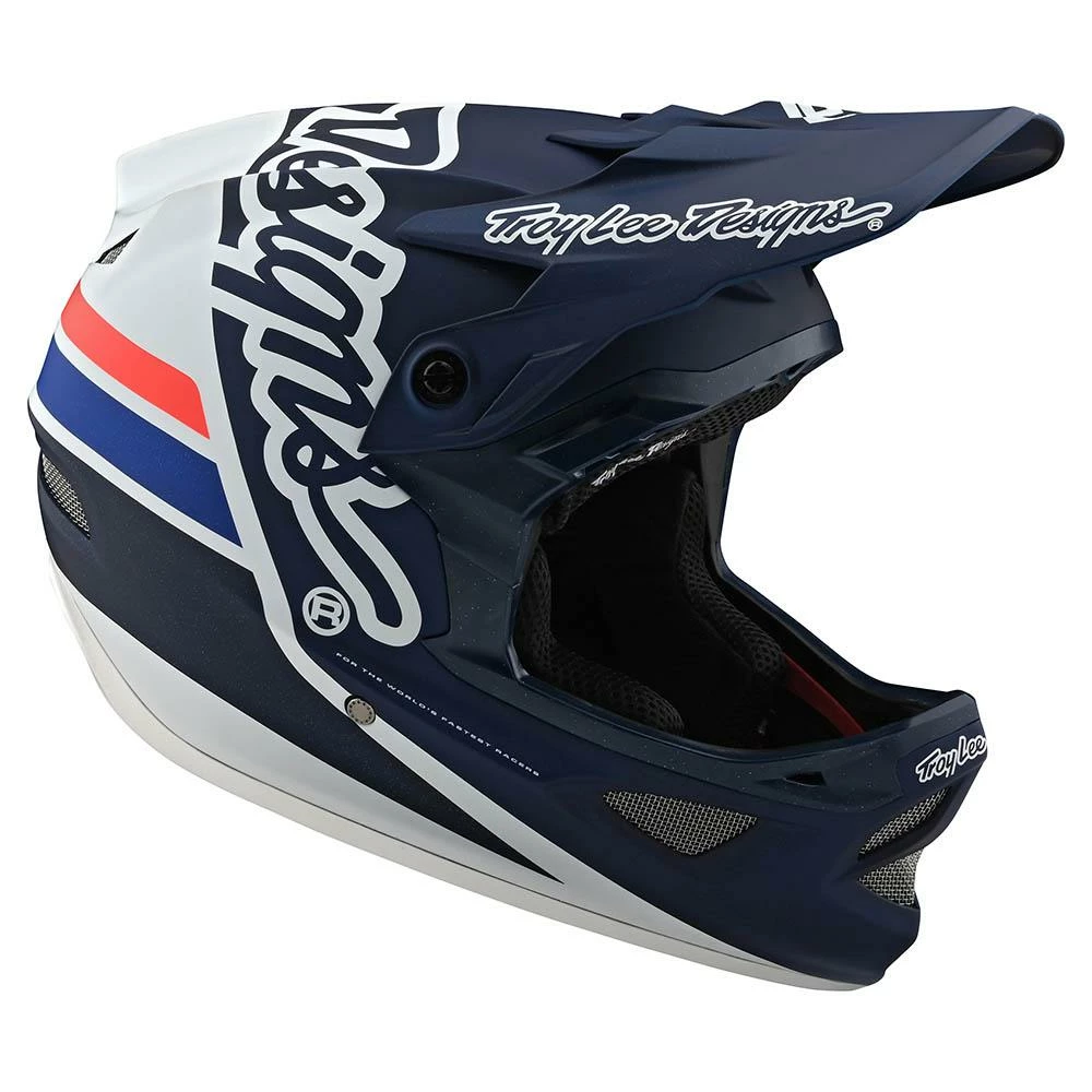 Troy Lee Designs D3 Fiberlite-Silhouette Navy/White 4 Troy Lee Designs D3 Fiberlite-Silhouette Navy/White