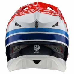 Troy Lee Designs D3 Fiberlite -Silhouette Red/White Helmets