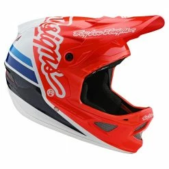 Troy Lee Designs D3 Fiberlite -Silhouette Red/White Helmets