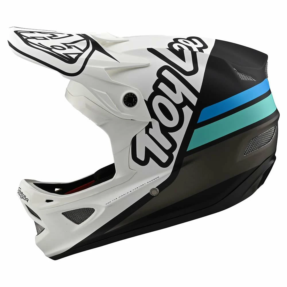 Troy Lee Designs D3 Fiberlite -Silhouette White/Navy Helmets 2 Troy Lee Designs D3 Fiberlite -Silhouette White/Navy Helmets