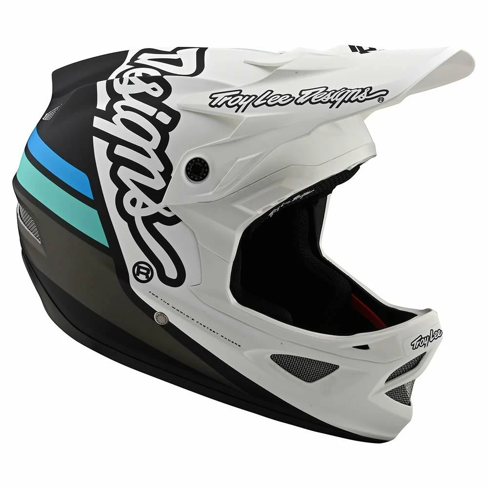 Troy Lee Designs D3 Fiberlite -Silhouette White/Navy Helmets 4 Troy Lee Designs D3 Fiberlite -Silhouette White/Navy Helmets
