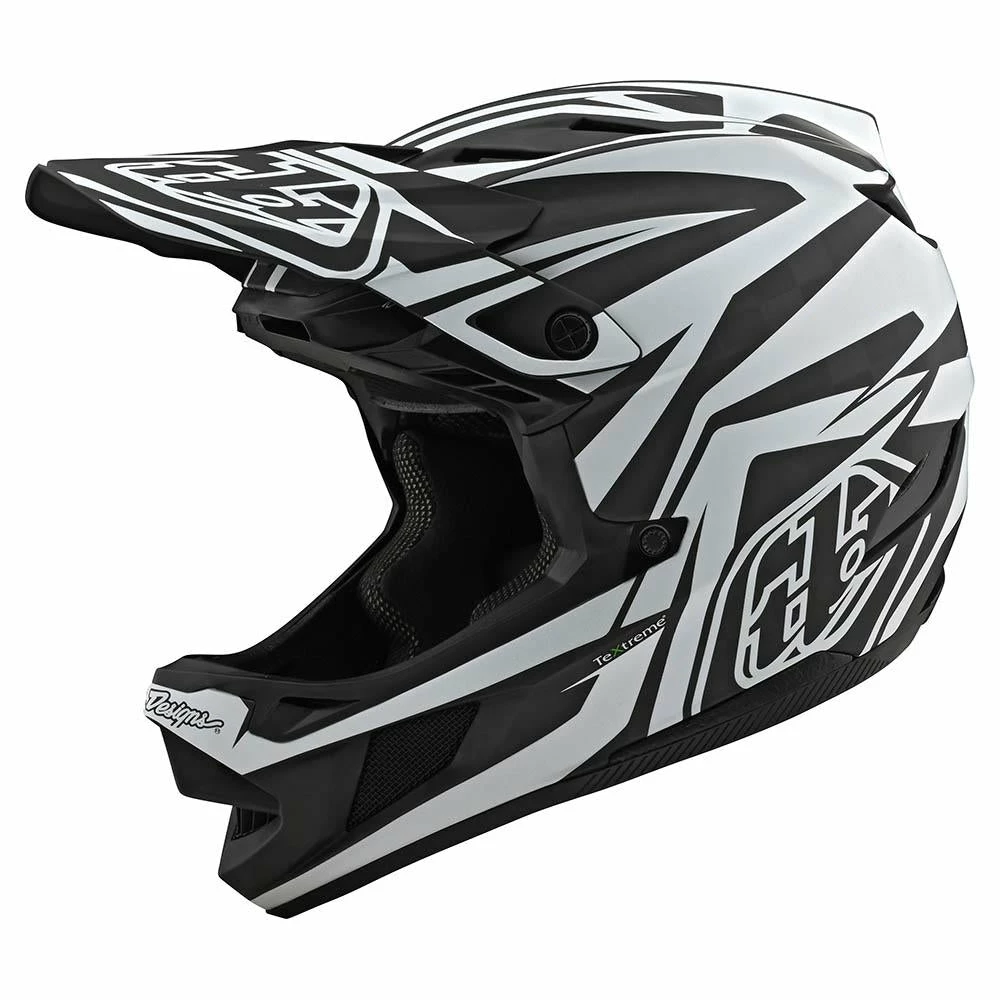 Troy Lee Designs D4 Carbon MIPS Helmet-Slash Black/White 1 Troy Lee Designs D4 Carbon MIPS Helmet-Slash Black/White