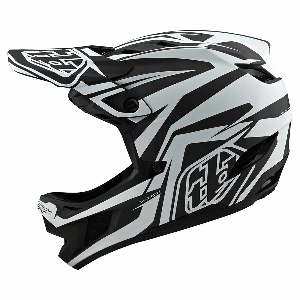 Troy Lee Designs D4 Carbon MIPS Helmet-Slash Black/White 2 Troy Lee Designs D4 Carbon MIPS Helmet-Slash Black/White