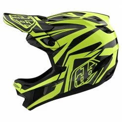 Troy Lee Designs D4 Carbon MIPS Helmet-Slash Black/Yellow