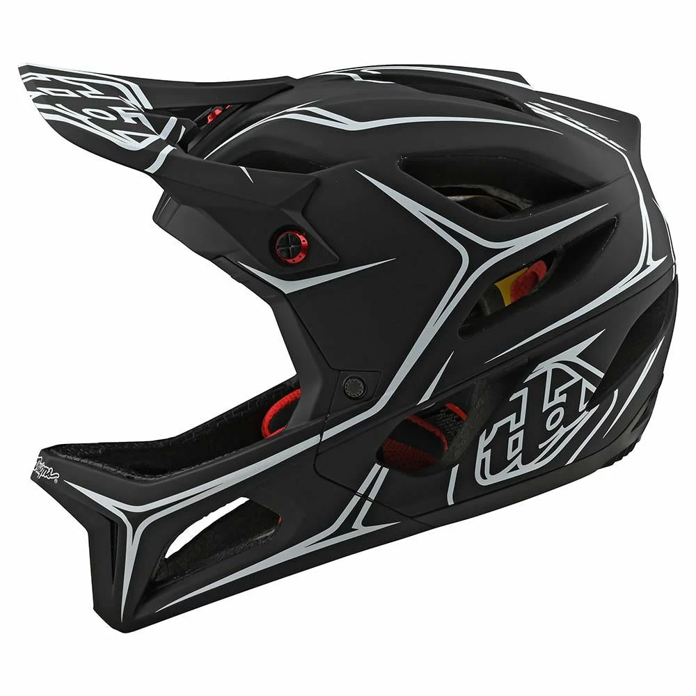 Helmets Troy Lee Designs Stage MIPS Helmet-Pinstripe Black/White