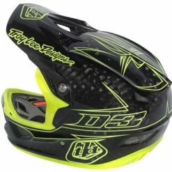 PROTECTIVE GEAR Troy Lee 2013 D3 Carbon Helmet-Pinstripe Yellow