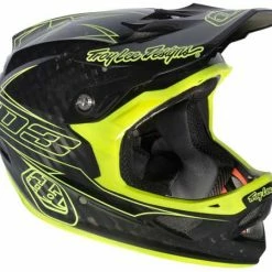 PROTECTIVE GEAR Troy Lee 2013 D3 Carbon Helmet-Pinstripe Yellow