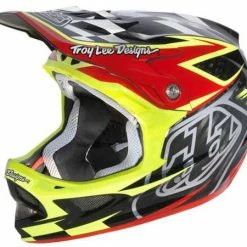 PROTECTIVE GEAR Troy Lee 2013 D3 Carbon Helmet-Team Red/Yellow