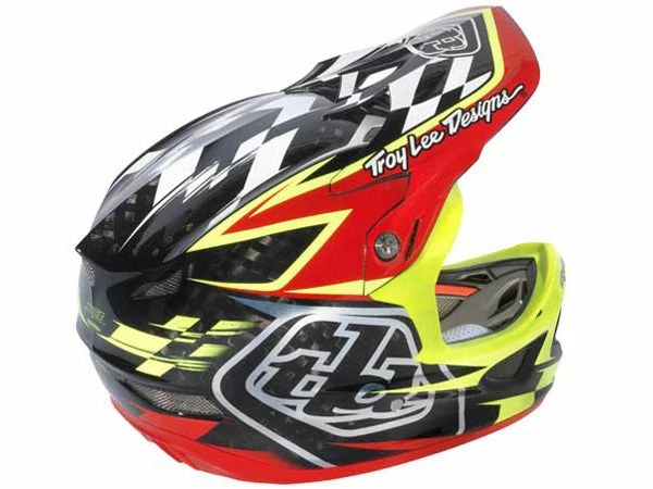 PROTECTIVE GEAR Troy Lee 2013 D3 Carbon Helmet-Team Red/Yellow 5 PROTECTIVE GEAR Troy Lee 2013 D3 Carbon Helmet-Team Red/Yellow