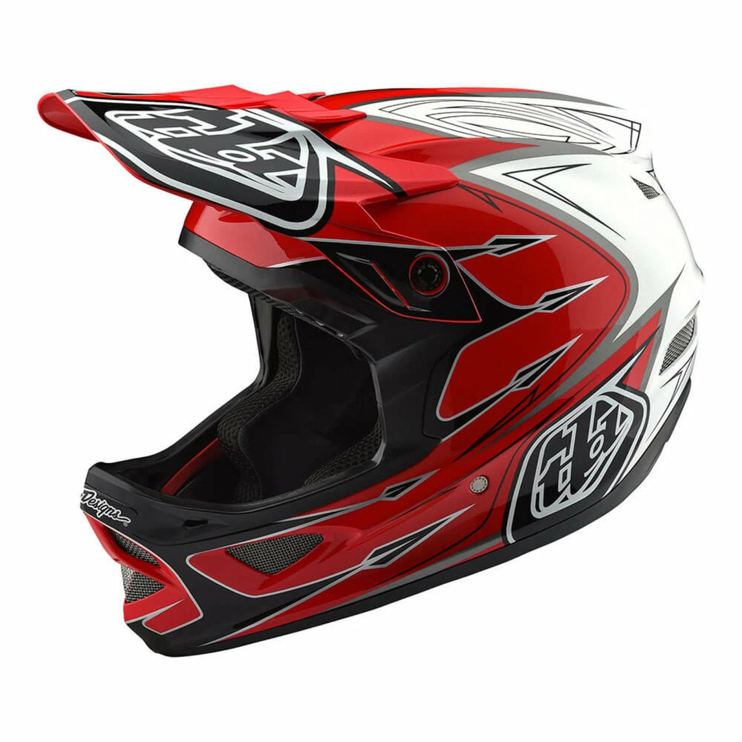 Troy Lee D3 Composite Helmet-Corona-Red/White PROTECTIVE GEAR 4 Troy Lee D3 Composite Helmet-Corona-Red/White PROTECTIVE GEAR