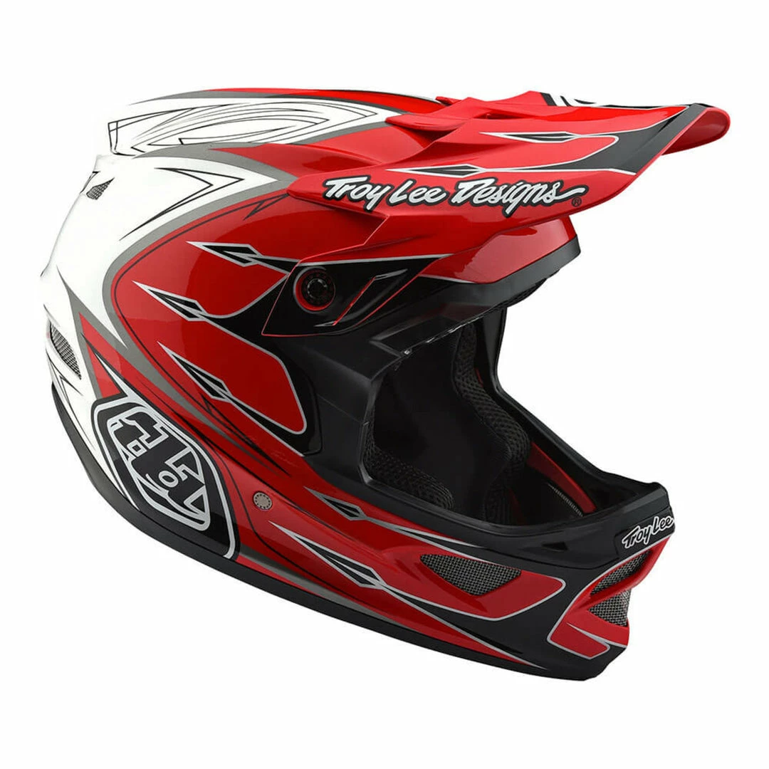 Troy Lee D3 Composite Helmet-Corona-Red/White PROTECTIVE GEAR 1 Troy Lee D3 Composite Helmet-Corona-Red/White PROTECTIVE GEAR