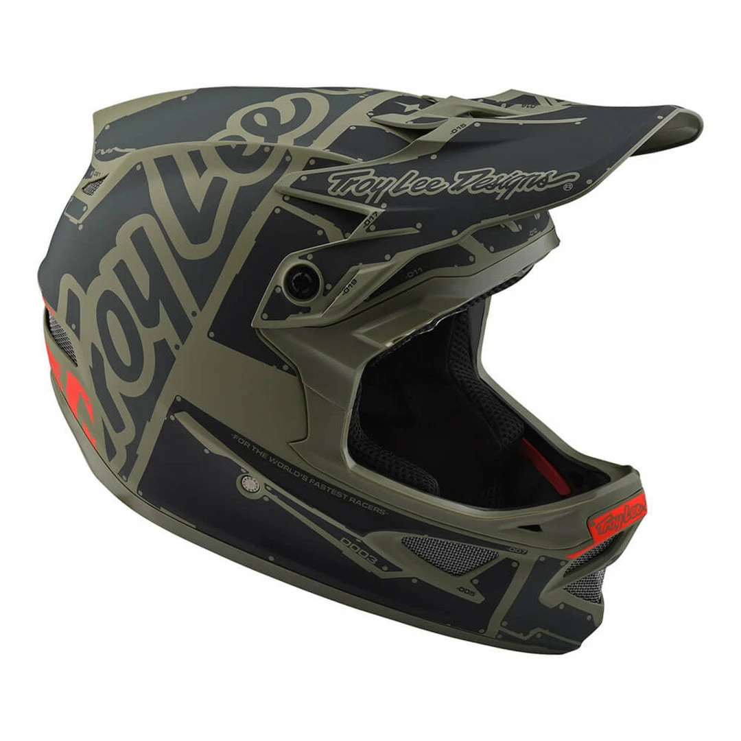 PROTECTIVE GEAR Troy Lee D3 Fiberlite Helmet-Factory-Army Green 1 PROTECTIVE GEAR Troy Lee D3 Fiberlite Helmet-Factory-Army Green