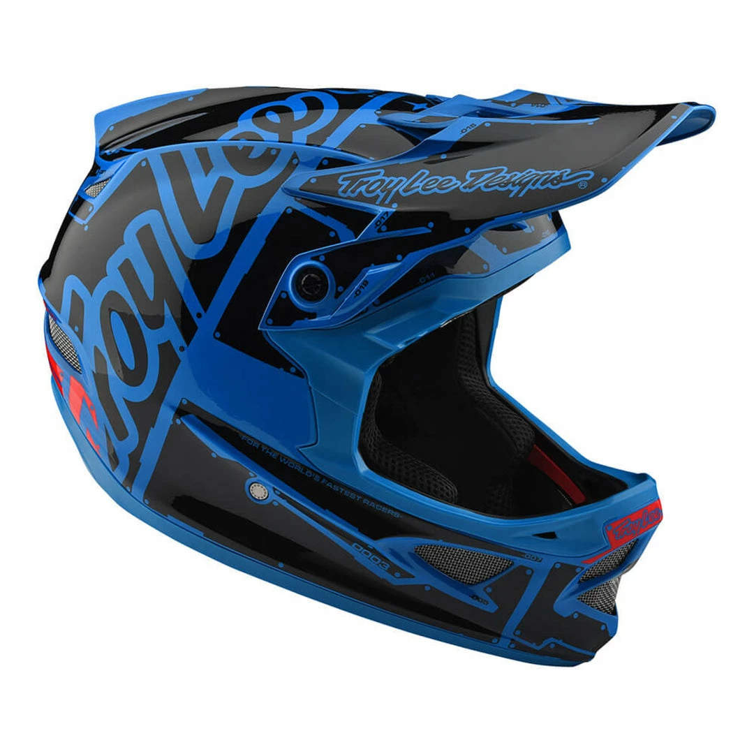 Troy Lee D3 Fiberlite Helmet-Factory-Blue PROTECTIVE GEAR 1 Troy Lee D3 Fiberlite Helmet-Factory-Blue PROTECTIVE GEAR