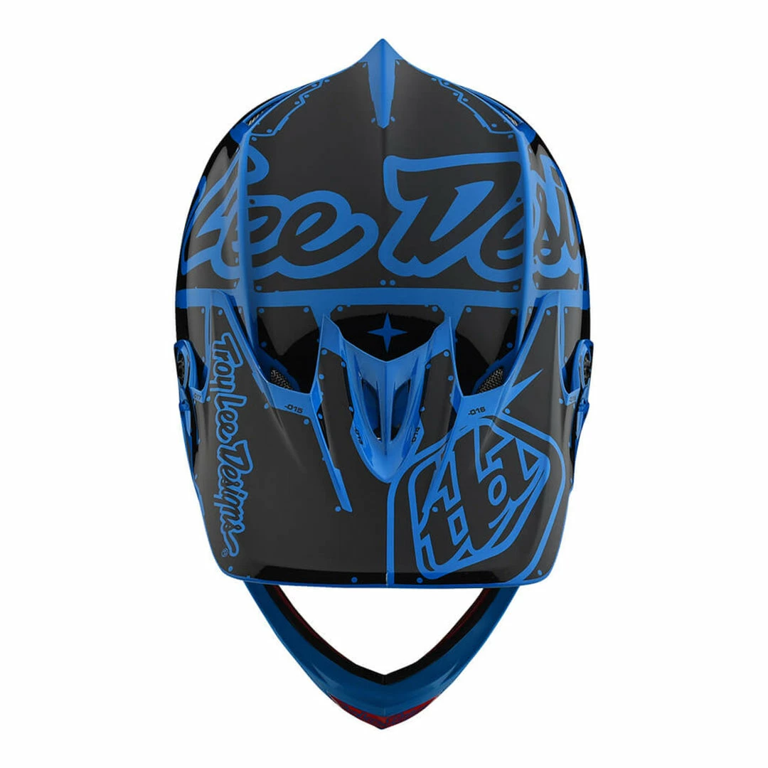 Troy Lee D3 Fiberlite Helmet-Factory-Blue PROTECTIVE GEAR 2 Troy Lee D3 Fiberlite Helmet-Factory-Blue PROTECTIVE GEAR