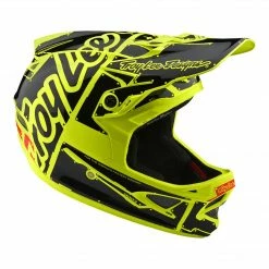 PROTECTIVE GEAR Troy Lee D3 Fiberlite Helmet-Factory-Flo Yellow