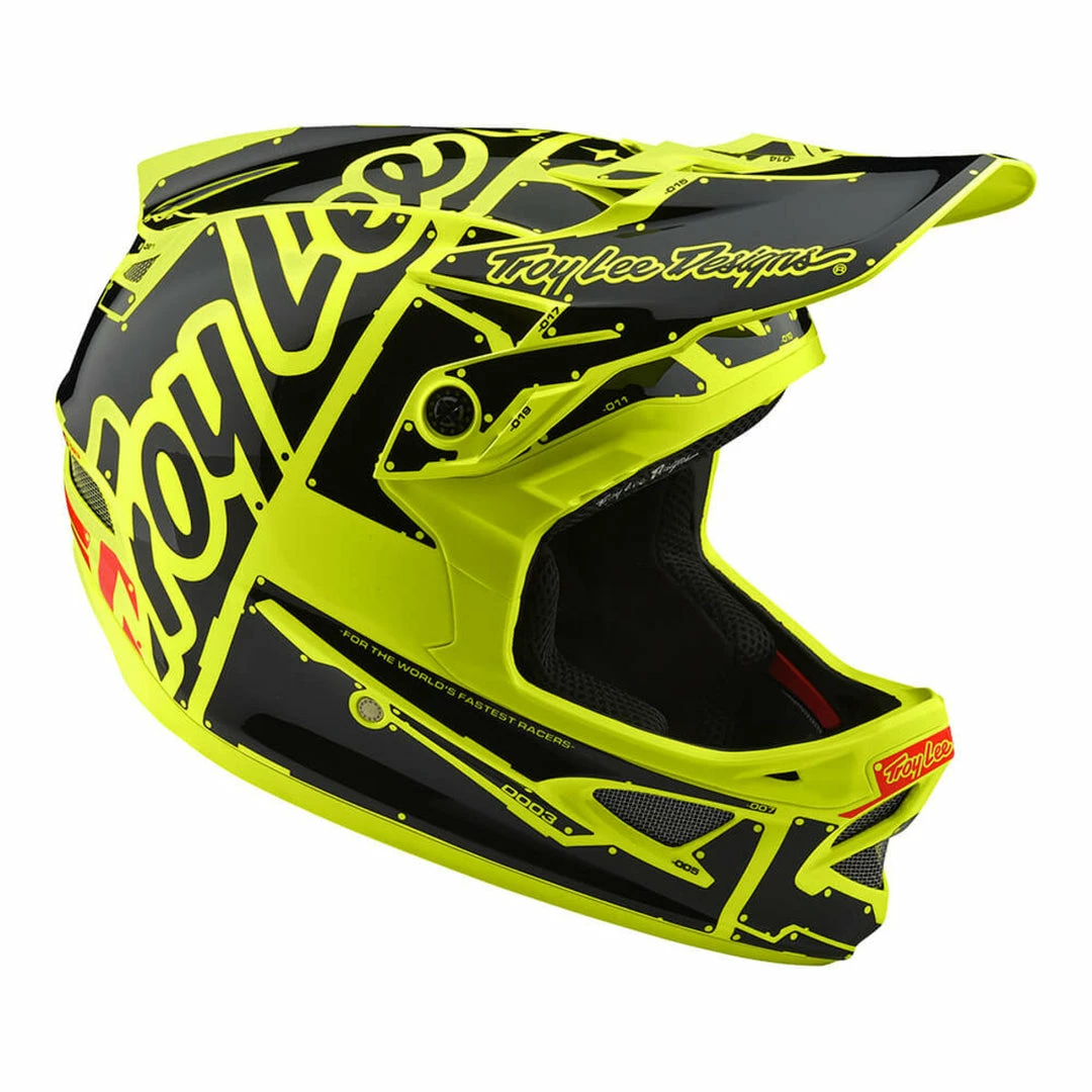 PROTECTIVE GEAR Troy Lee D3 Fiberlite Helmet-Factory-Flo Yellow 1 PROTECTIVE GEAR Troy Lee D3 Fiberlite Helmet-Factory-Flo Yellow
