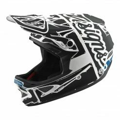 Troy Lee D3 Fiberlite Helmet-Factory-White/Gray