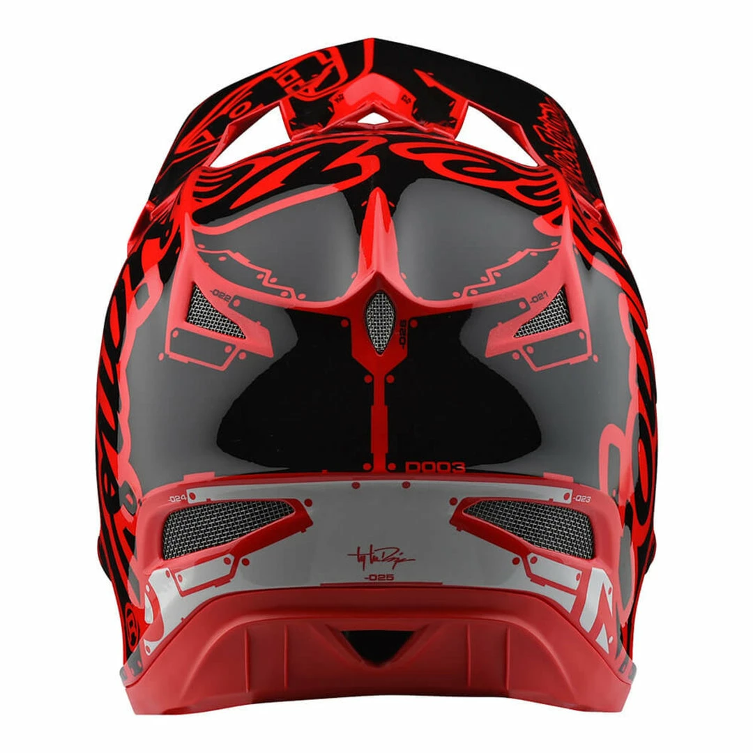 PROTECTIVE GEAR Troy Lee D3 Fiberlite Helmet-Factory-Red 3 PROTECTIVE GEAR Troy Lee D3 Fiberlite Helmet-Factory-Red