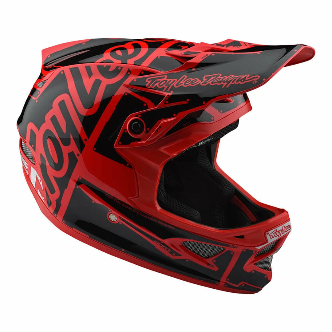PROTECTIVE GEAR Troy Lee D3 Fiberlite Helmet-Factory-Red 1 PROTECTIVE GEAR Troy Lee D3 Fiberlite Helmet-Factory-Red