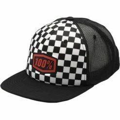 100% Checkers Youth Trucker Hat APPAREL